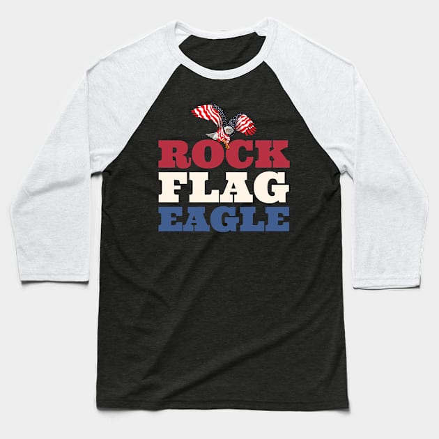 It's always sunny, Rock, Flag, Eagle. Baseball T-Shirt by Teessential